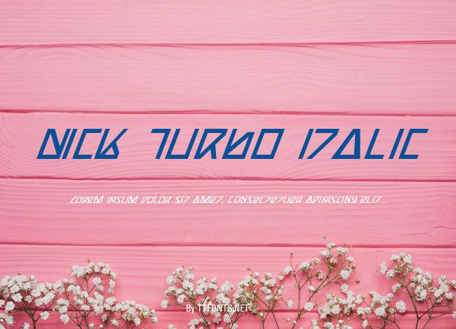 Nick Turbo Italic example